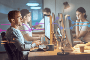 Modern VoIP desk phone connected to Vonage cloud service for business communications