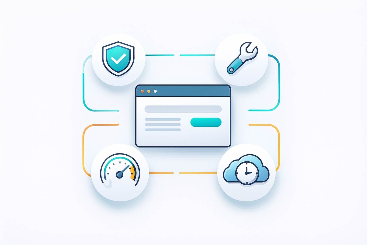 diagram showing how website maintenance prevents downtime for sacramento businesses
